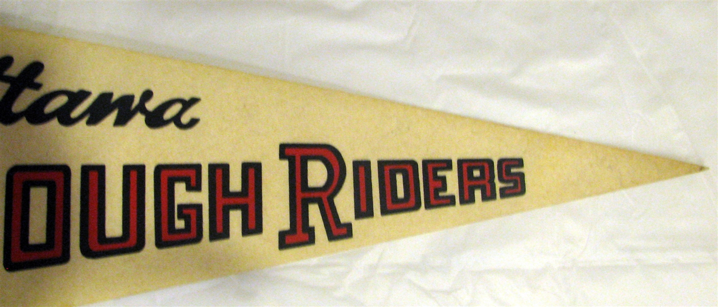 VINTAGE CFL OTTAWA ROUGH RIDERS PENNANT