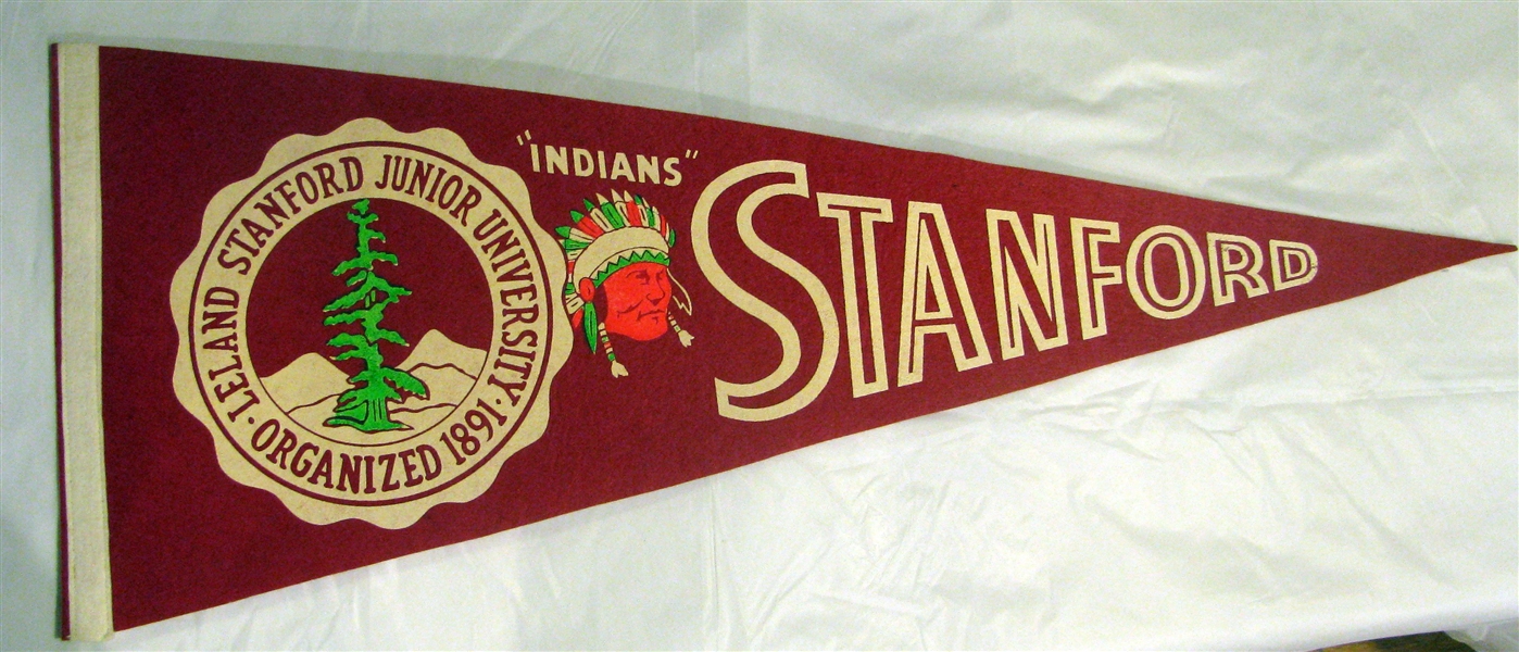 VINTAGE STANFORD INDIANS PENNANT