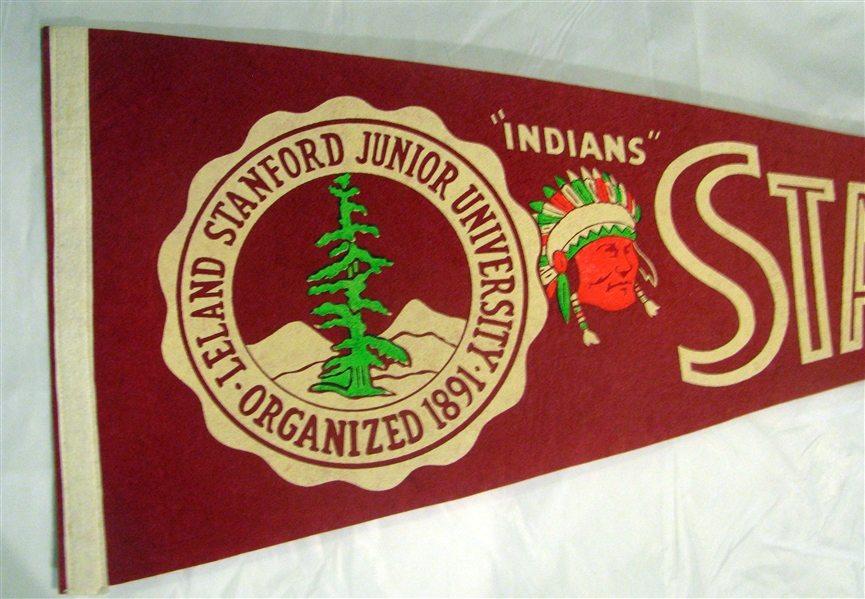 VINTAGE STANFORD INDIANS PENNANT