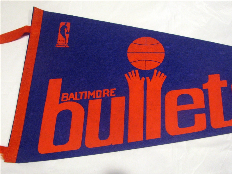 VINTAGE BALTIMORE BULLETS PENNANT