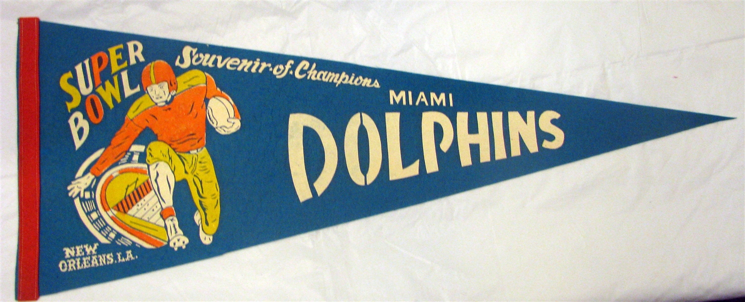 1974 MIAMI DOLPHINS SUPER BOWL PENNANT