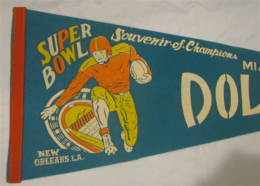 1974 MIAMI DOLPHINS SUPER BOWL PENNANT