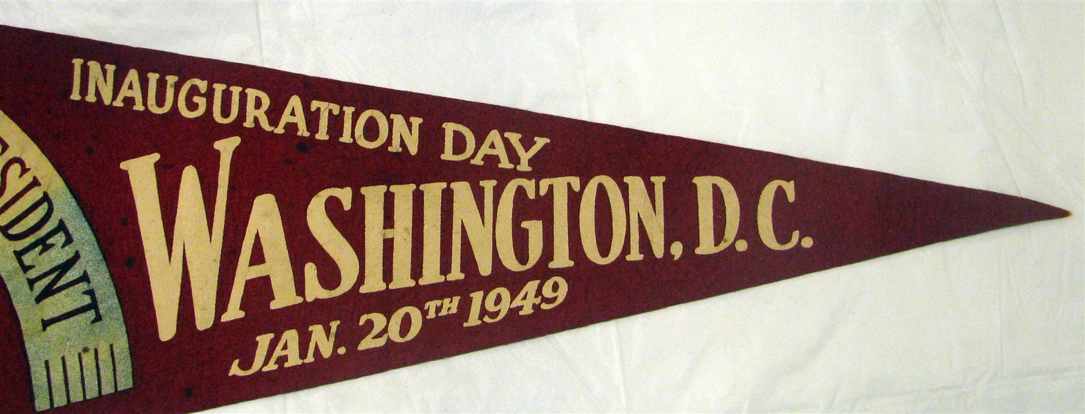 1949 HARRY S TRUMAN INAUGURATION DAY PENNANT