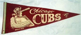 50s CHICAGO CUBS PENNANT - WRIGLEY FIELD