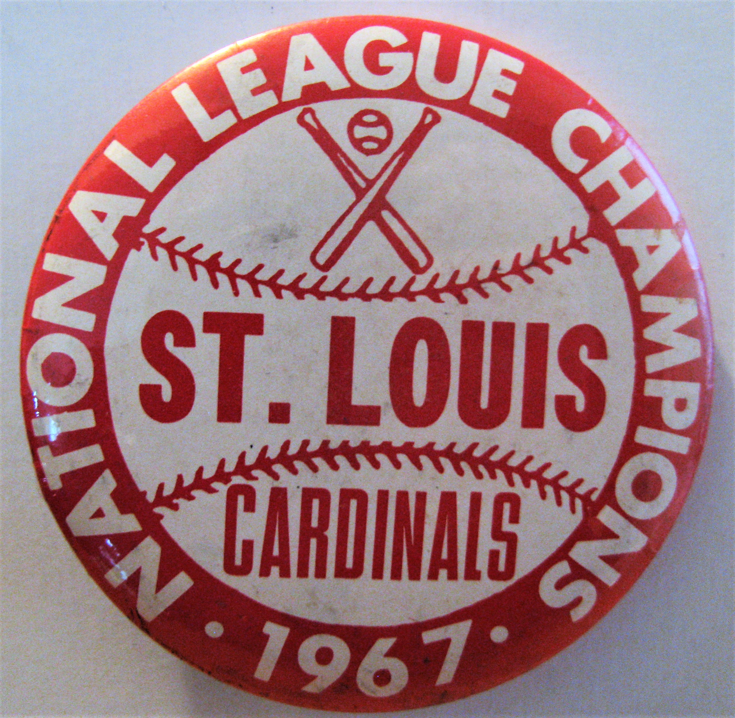 Lot Detail - 1967 ST LOUIS CARDINALS NATIONAL LEAGUE CHAMPIONS 3 1/2&quot; PIN
