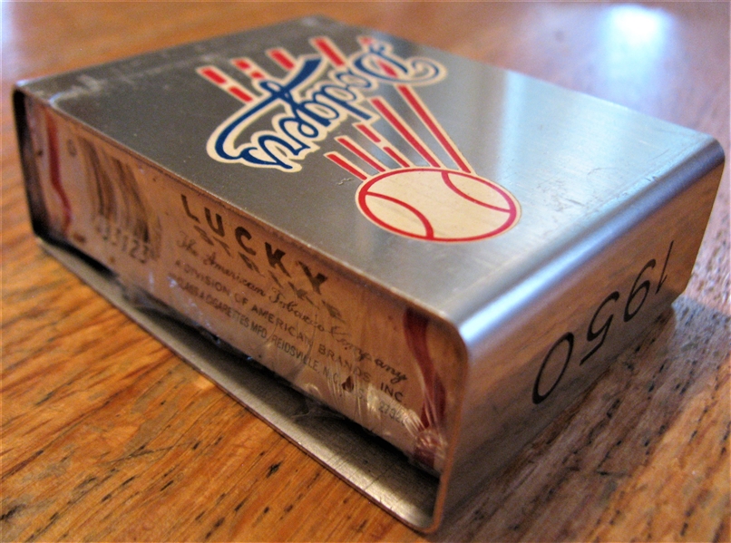 RARE - 1950 BROOKLYN DODGERS CIGARETTE CASE & SCHEDULE