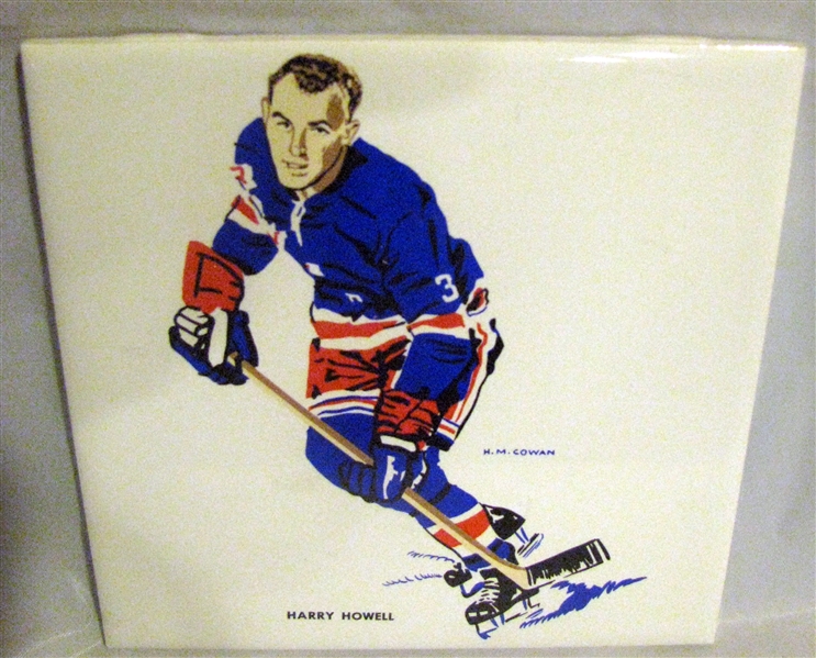 VINTAGE 60's HARRY HOWELL N.Y. RANGERS HOCKEY TILE