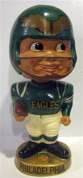 60's PHILADELPHIA EAGLES GOLD BASE BOBBING HEAD