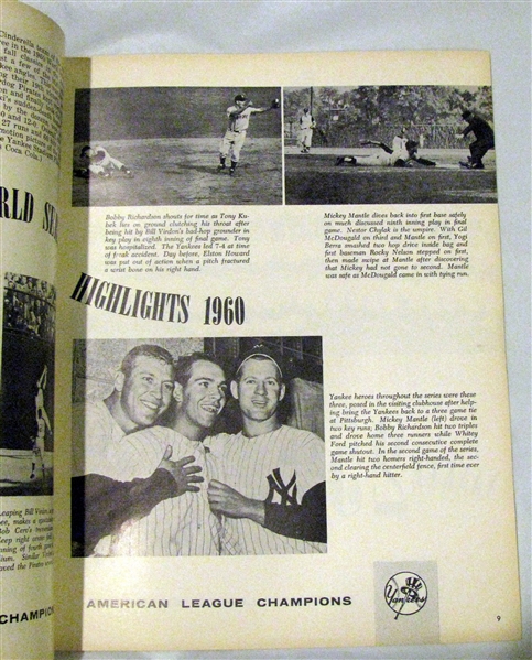 1961 NEW YORK YANKEES YEARBOOKS - 2- OFFICIAL & JAY ISSUES