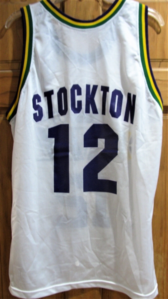 JOHN STOCKTON SIGNED UTAH JAZZ BASKETBALL JERSEY w'CAS COA