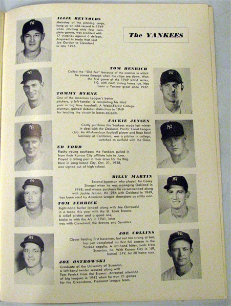 1950 WORLD SERIES PROGRAM - PHILLIES VS YANKEES - PHILLIES ISSUE