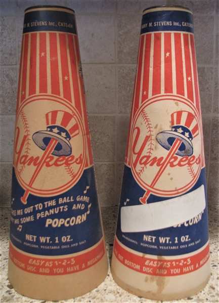 2 - 60's NY YANKEES POPCORN MEGAPHONES