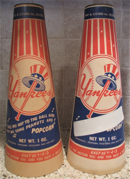 2 - 60's NY YANKEES POPCORN MEGAPHONES