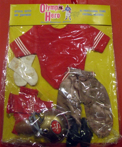 60's SNA FRANCISCO FORTY-NINERS JOHNNY HERO OUTFIT- SEALED IN PACKAGE