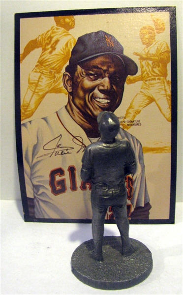 1979 WILLIE MAYS PEWTER STATUE w/CARD & BOX - SIGNATURE MINIATURES SERIES