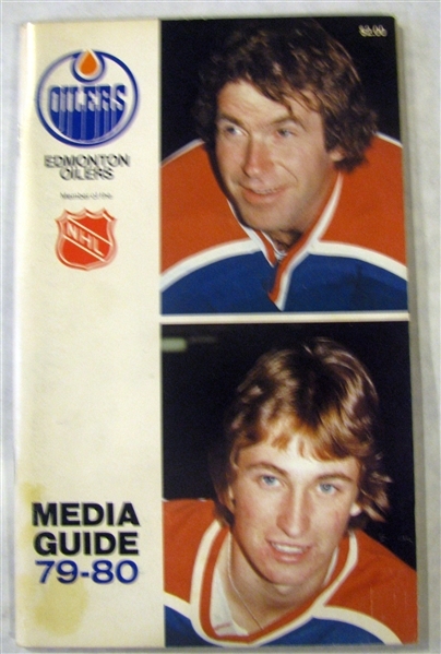 1979-80 EDMONTON OILERS MEDIA GUIDE- GRETZKY's 1st NHL SEASON 