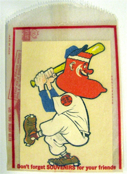 50's BOSTON RED SOX MASCOT DECAL w/ENVELOPE