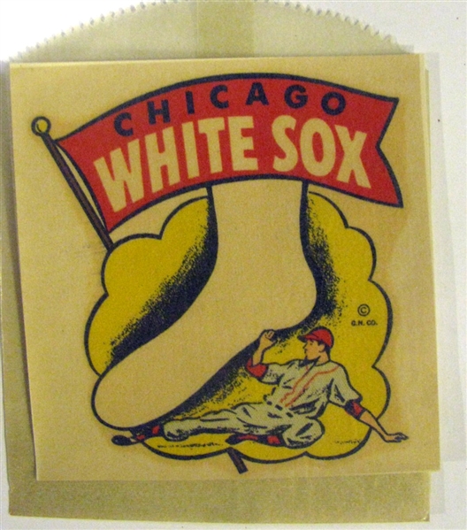 50's CHICAGO WHITE SOX DECAL w/ENVELOPE