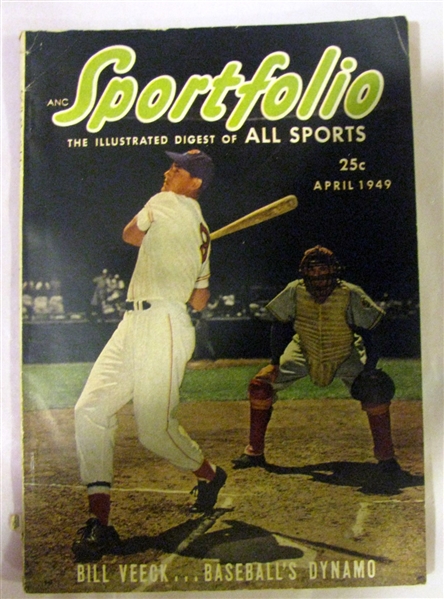 APRIL 1949 SPORTFOLIO MAGAZINE w/TED WILLIAMS COVER