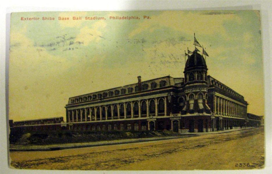 1913 SHIBE PARK BASEBALL STADIUM POST CARD - PHILADELPHIA ATHLETICS