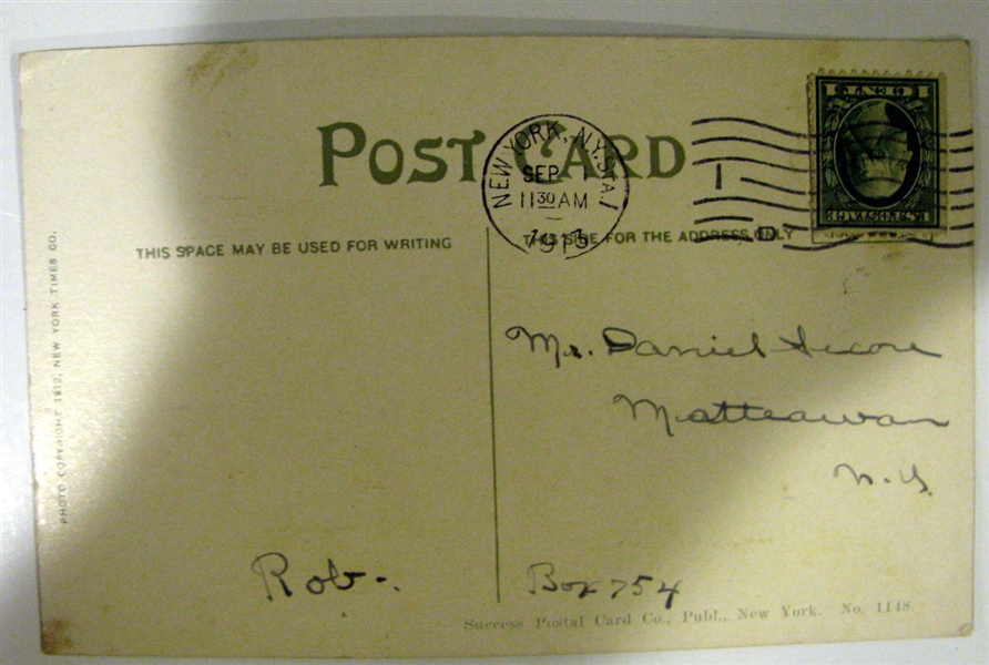 1913 POLO GROUNDS STADIUM POST CARD