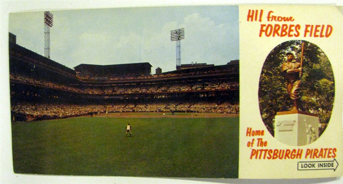 VINTAGE FORBES FIELD STADIUM POST CARD - PITTSBURGH PIRATES