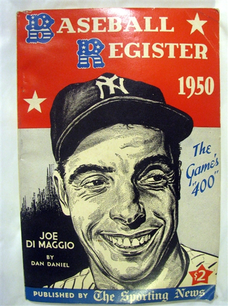 1950 BASEBALL REGISTER w/DIMAGGIO COVER