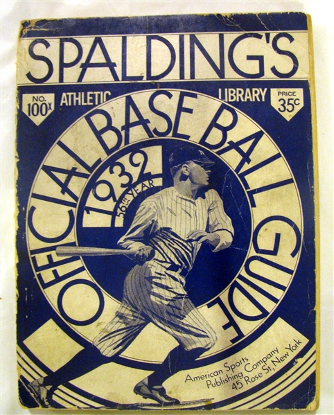 1932 SPALDING BASEBALL GUIDE