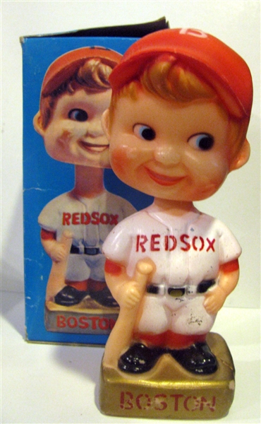 70's BOSTON RED SOX BOBBING HEAD w/PICTURE BOX