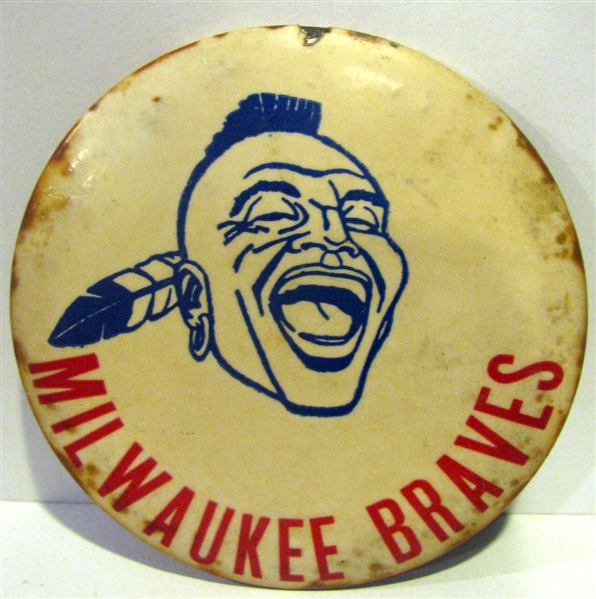 50's/60's MILWAUKEE BRAVES PINBACK