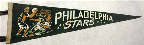 40s  PHILADELPHIA STARS "NEGRO LEAGUES" 3/4 SIZE PENNANT