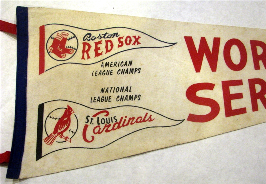 1967 WORLD SERIES PENNANT - RED SOX vs CARDINALS @ FENWAY