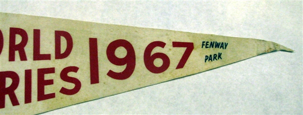 1967 WORLD SERIES PENNANT - RED SOX vs CARDINALS @ FENWAY