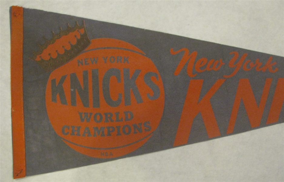 60's/70's NEW YORK KNICKS WORLD CHAMPIONS PENNANT