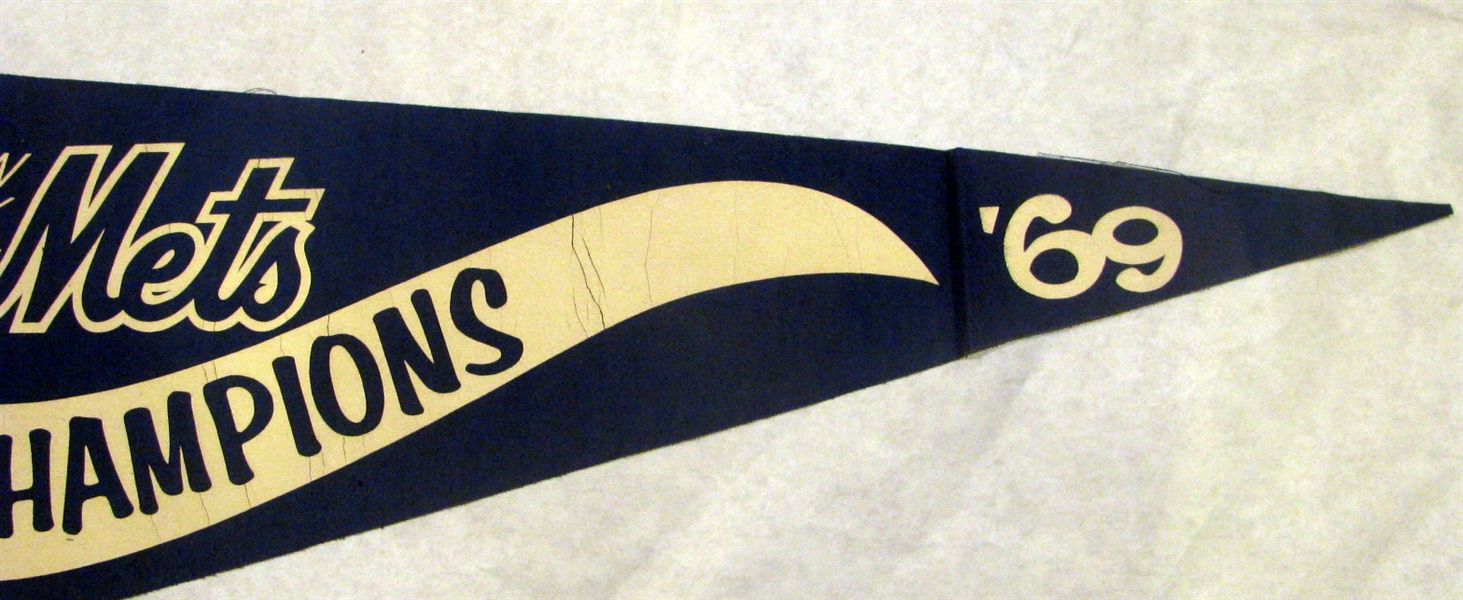 1969 NEW YORK METS NATIONAL LEAGUE CHAMPIONS PHOTO PENNANT