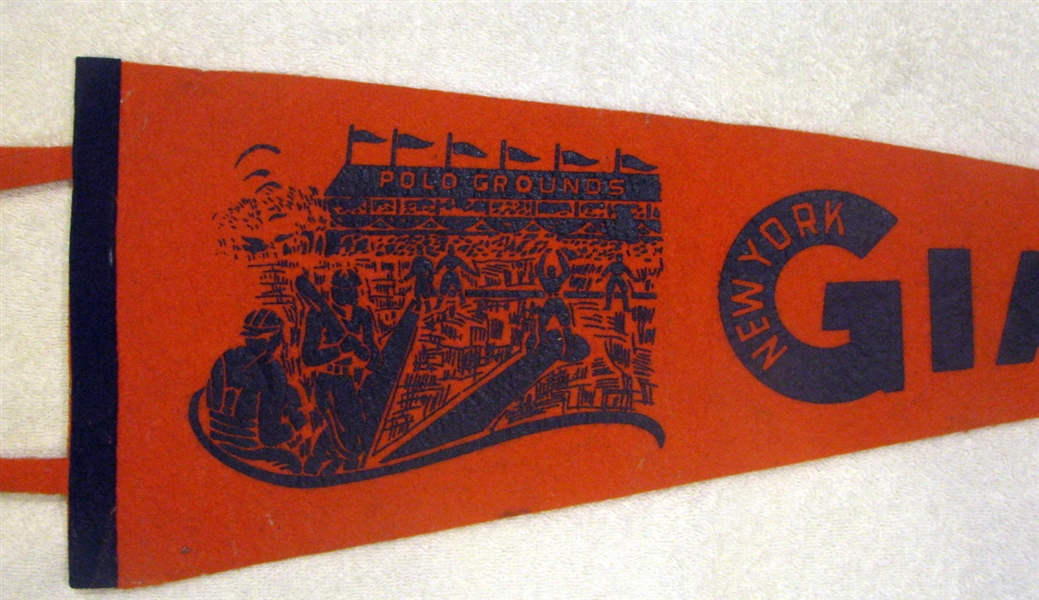 50's  NEW YORK GIANTS 3/4 SIZE PENNANT