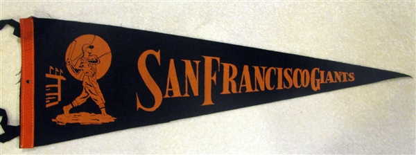 60's SAN FRANCISCO GIANTS 3/4 SIZE PENNANT
