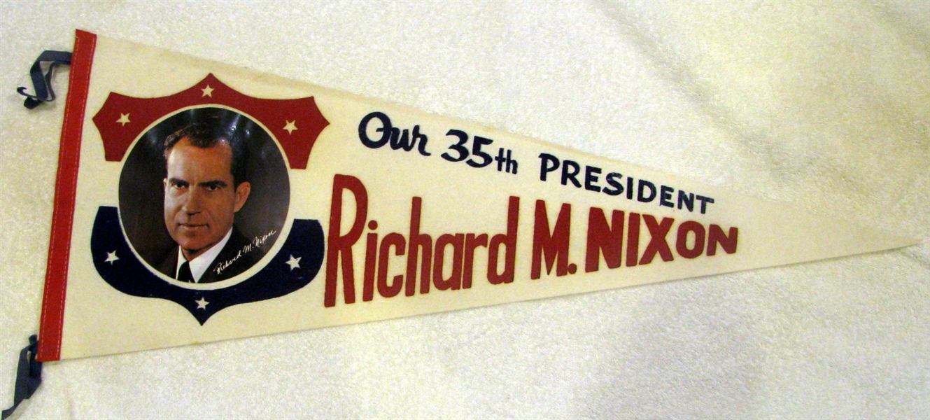 1960 RICHARD NIXON PRESIDENTIAL CAMPAIGN PENNANT