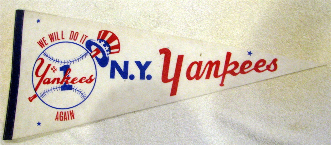 70's NEW YORK YANKEES WE WILL DO IT AGAIN PENNANT