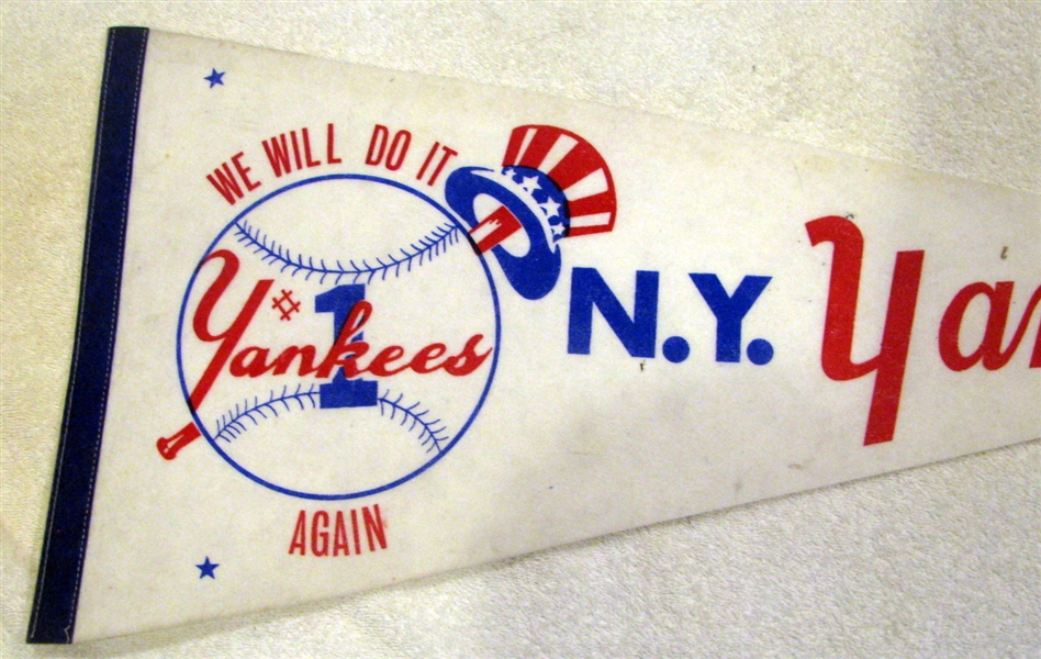 70's NEW YORK YANKEES WE WILL DO IT AGAIN PENNANT