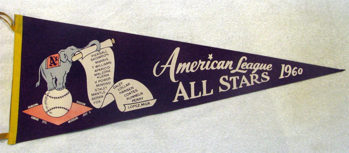 1960 ALL-STAR GAME AMERICAN LEAGUE PENNANT