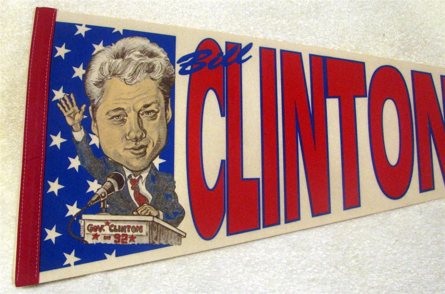 1992 CLINTON PRESIDENTIAL CAMPAIGN PENNANT