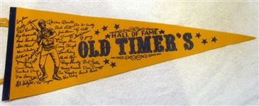 60s/70s OLD TIMERS PENNANT w/PLAYER NAMES