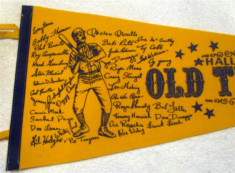 60's/70's OLD TIMER'S PENNANT w/PLAYER NAMES