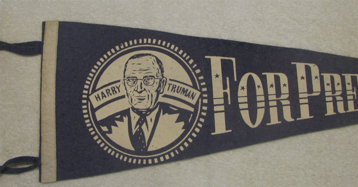 1948 HARRY TRUMAN PRESIDENTIAL CAMPAIGN PENNANT