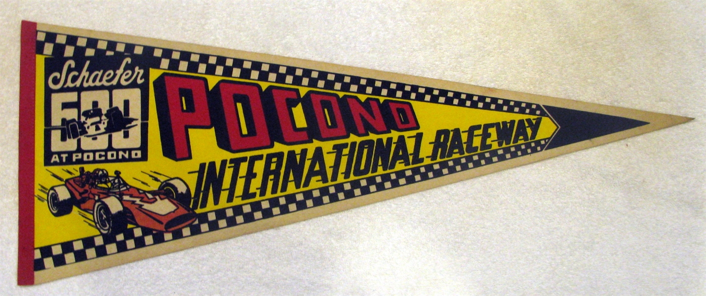 70's SCHAEFER 500 AT POCONO INTERNATIONAL RACEWAY PENNANT