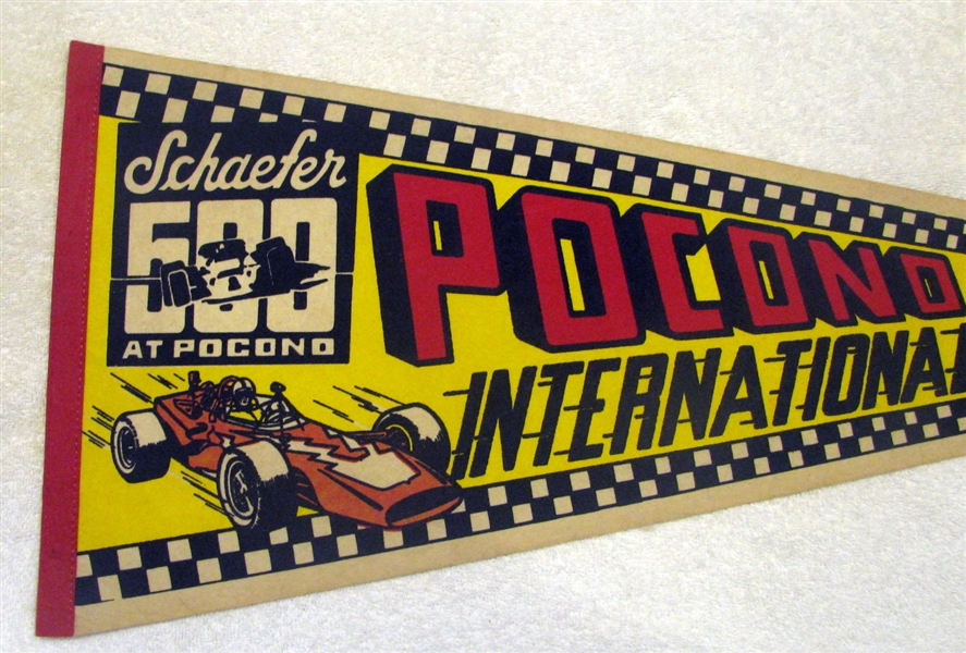 70's SCHAEFER 500 AT POCONO INTERNATIONAL RACEWAY PENNANT