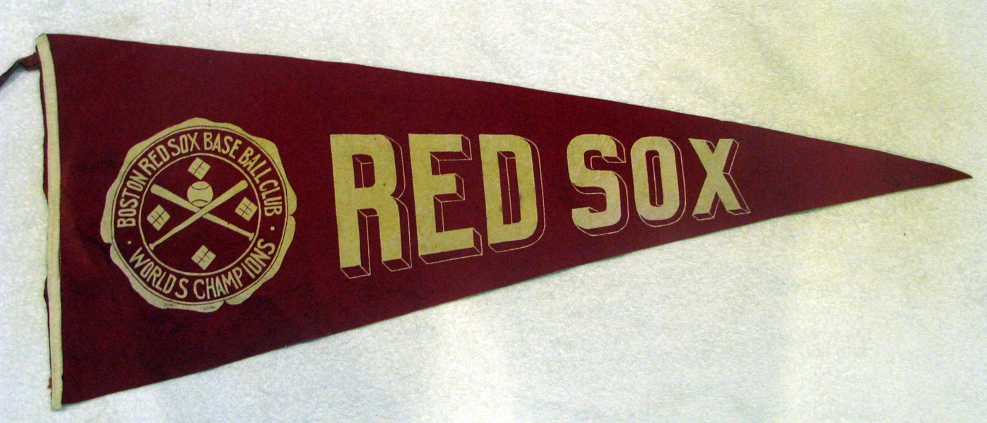 1916 BOSTON RED SOX WORLD CHAMPS PENNANT - SUPER RARE!