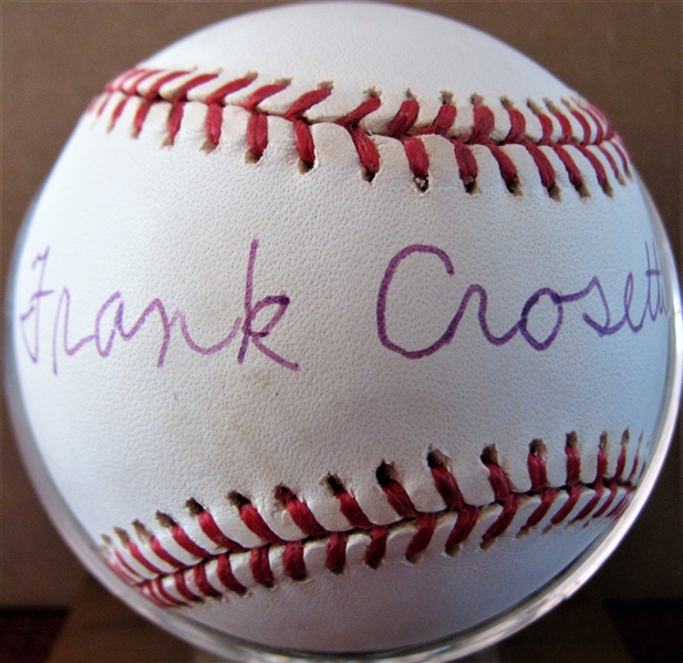  FRANK CROSETTI SIGNED BASEBALL w/SGC COA