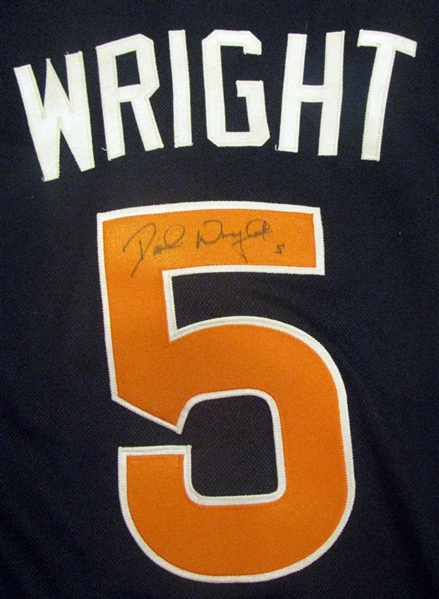 2007 DAVID WRIGHT SIGNED HOME RUN DERBY JERSEY w/JSA LOA